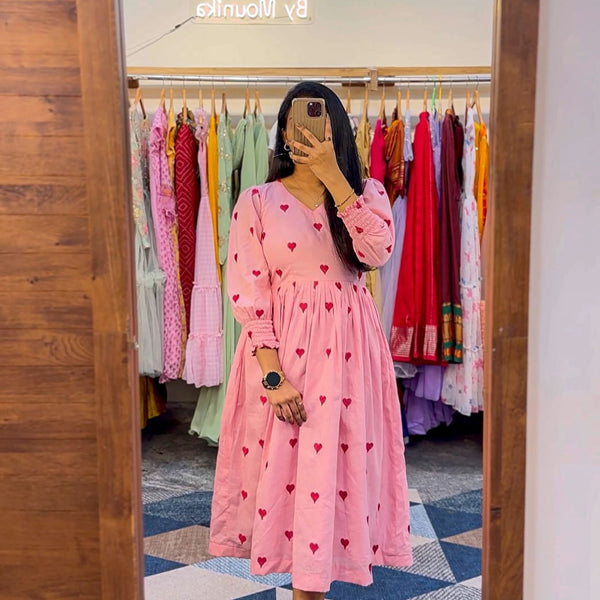 Heart Print Maxi